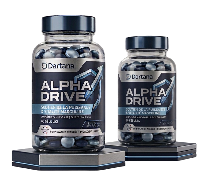 Trois flacons Alpha Drive